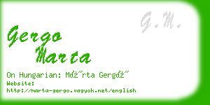 gergo marta business card